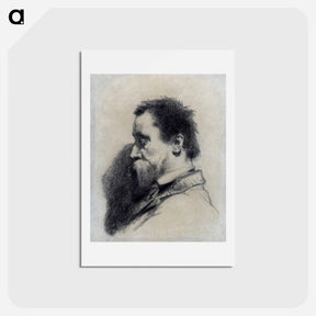 アートポストカード-Portrait Of A Man, Said To Be Leopold Desbrosses - ジャン フランソワ ミレー Postcard.