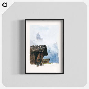 アートポスター-Chalets, Mürren from Splendid Mountain Watercolours Sketchbook by John Singer Sargent - ジョン シンガー サージェント Poster.