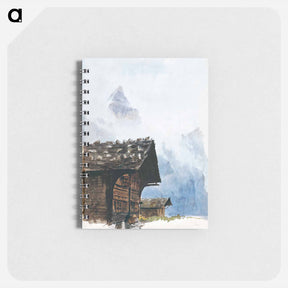 アートメモ帳-Chalets, Mürren from Splendid Mountain Watercolours Sketchbook by John Singer Sargent - ジョン シンガー サージェント Memo.