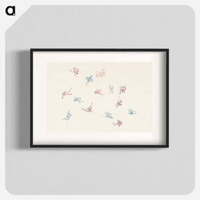 アートポスター-Vintage butterfly - 神坂 雪佳 Poster.
