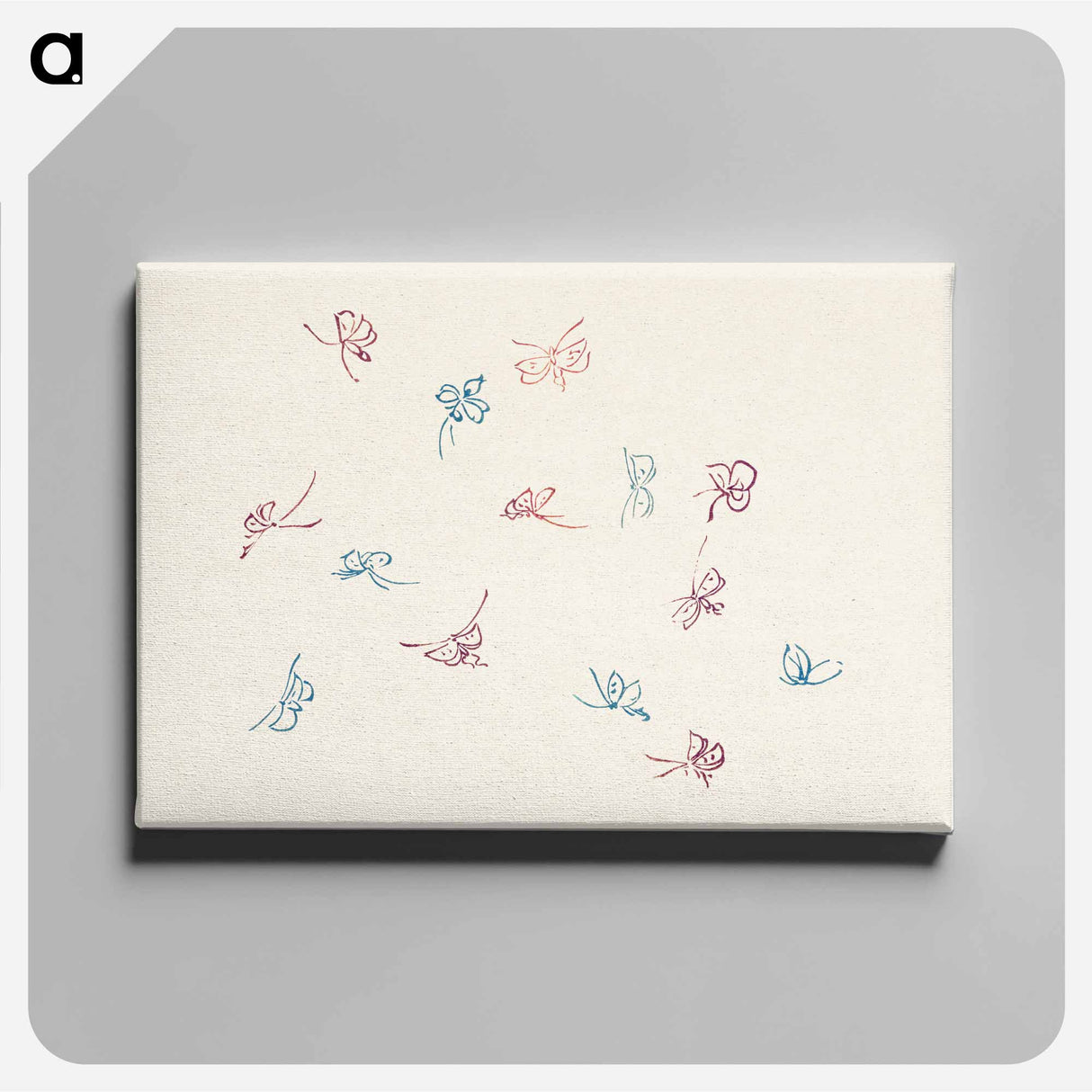 アートパネル-Vintage butterfly - 神坂 雪佳 Canvas.