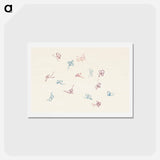 アートポストカード-Vintage butterfly - 神坂 雪佳 Postcard.