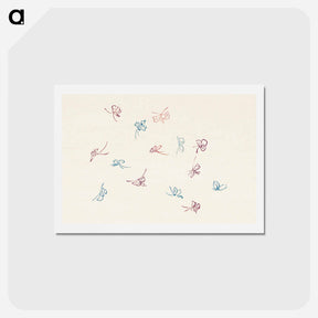 アートポストカード-Vintage butterfly - 神坂 雪佳 Postcard.