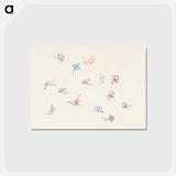アートポストカード-Vintage butterfly - 神坂 雪佳 Postcard.