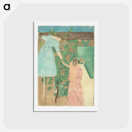 アートポストカード-Gathering Fruit - メアリー カサット Postcard.