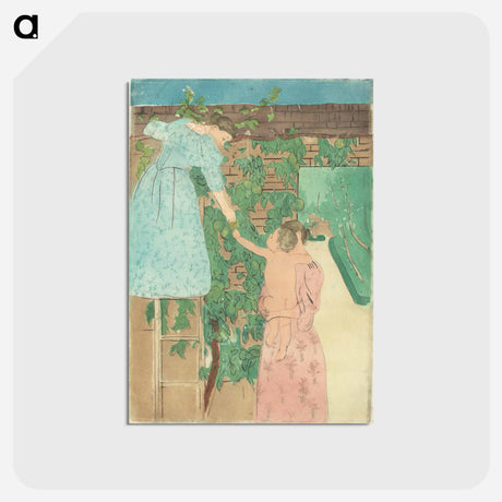 アートポストカード-Gathering Fruit - メアリー カサット Postcard.