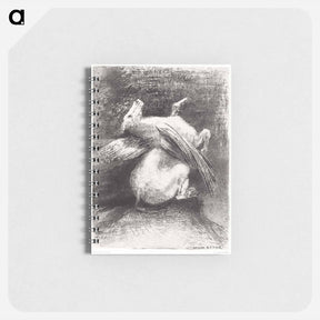 アートメモ帳-The Impotent Wing Did Not Lift the Animal Into That Black Space - オディロン ルドン Memo.