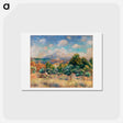 アートポストカード-Mount of Sainte-Victoire - ピエール オーギュスト ルノワール Postcard.