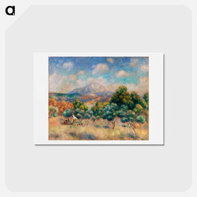 アートポストカード-Mount of Sainte-Victoire - ピエール オーギュスト ルノワール Postcard.