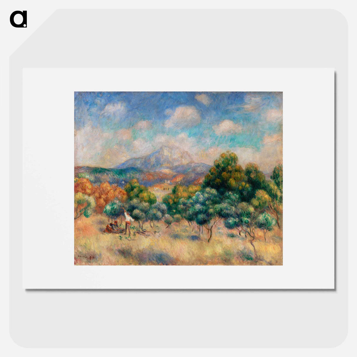 Mount of Sainte-Victoire - Pierre-Auguste Renoir Poster.