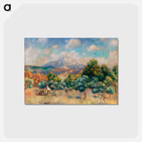 アートポストカード-Mount of Sainte-Victoire - ピエール オーギュスト ルノワール Postcard.