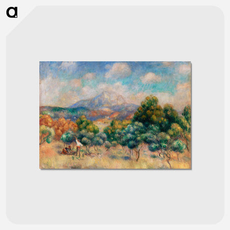 アートポストカード-Mount of Sainte-Victoire - ピエール オーギュスト ルノワール Postcard.