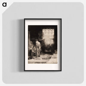 アートポスター-A Scholar in His Study (Faust) - レンブラント ファン レイン Poster.