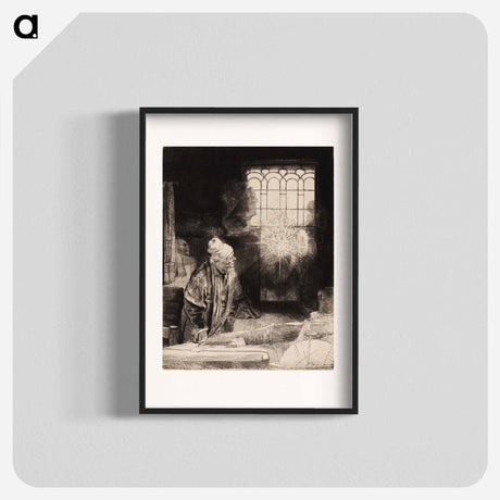 アートポスター-A Scholar in His Study (Faust) - レンブラント ファン レイン Poster.