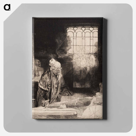 アートパネル-A Scholar in His Study (Faust) - レンブラント ファン レイン Canvas.