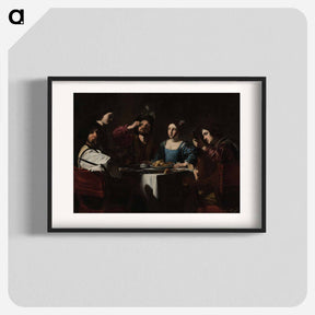 アートポスター-Banquet Scene with a Lute Player
 - セントルイス美術館 Poster.