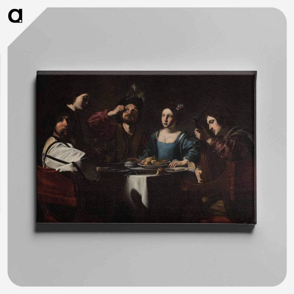 アートパネル-Banquet Scene with a Lute Player
 - セントルイス美術館 Canvas.