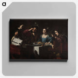 アートパネル-Banquet Scene with a Lute Player
 - セントルイス美術館 Canvas.