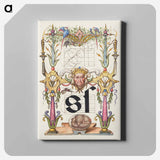 アートパネル-Guide for Constructing the Letter s from Mira Calligraphiae Monumenta
 - 書道のお手本 Canvas.