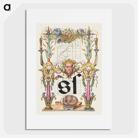 アートポスター-Guide for Constructing the Letter s from Mira Calligraphiae Monumenta
 - 書道のお手本 Poster.