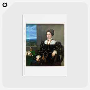アートポストカード-Portrait of Eleonora Gonzaga - ティツィアーノ ヴェチェッリオ Postcard.