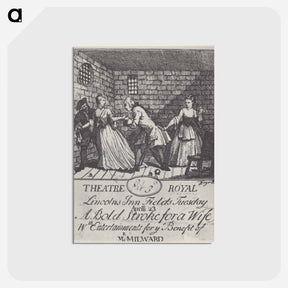 アートポストカード-Benefit ticket (Mr Milward)' A Bold Stroke for a Wife - ウィリアム ホガース Postcard.