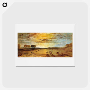 アートポストカード-Petworth Park, Tillington Church in the Distance - ウィリアム ターナー Postcard.
