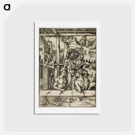 アートポストカード-The Men’s Bath - アルブレヒト デューラー Postcard.