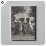 Four Bathers - カミーユ ピサロ Canvas.