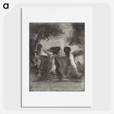 Four Bathers - カミーユ ピサロ Poster.