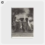 アートポストカード-Four Bathers - カミーユ ピサロ Postcard.