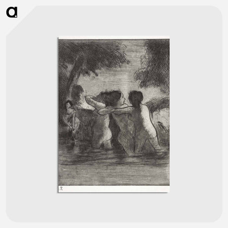 アートポストカード-Four Bathers - カミーユ ピサロ Postcard.