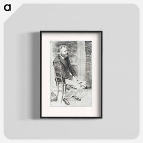 アートポスター-Manet Seated, Turned to the Right - エドガー ドガ Poster.