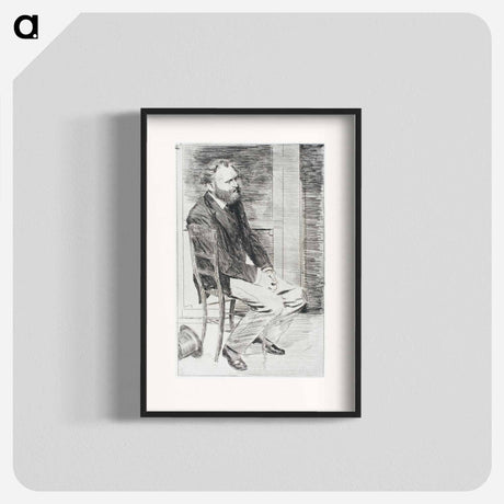 アートポスター-Manet Seated, Turned to the Right - エドガー ドガ Poster.