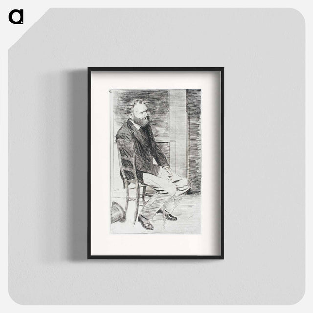 アートポスター-Manet Seated, Turned to the Right - エドガー ドガ Poster.