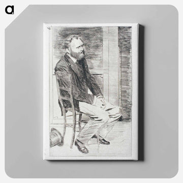 Manet Seated, Turned to the Right - エドガー ドガ Canvas.