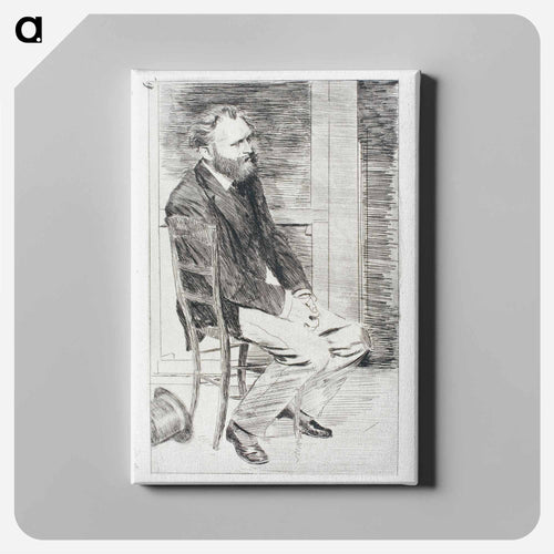 Manet Seated, Turned to the Right - エドガー ドガ Canvas.