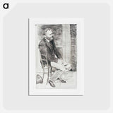 アートポストカード-Manet Seated, Turned to the Right - エドガー ドガ Postcard.