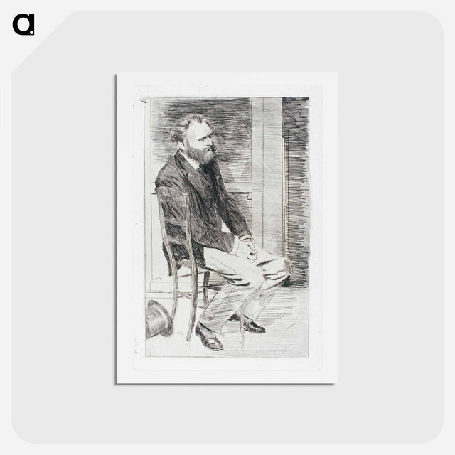 アートポストカード-Manet Seated, Turned to the Right - エドガー ドガ Postcard.
