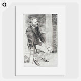 Manet Seated, Turned to the Right - エドガー ドガ Poster.