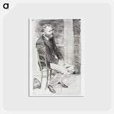 アートポストカード-Manet Seated, Turned to the Right - エドガー ドガ Postcard.