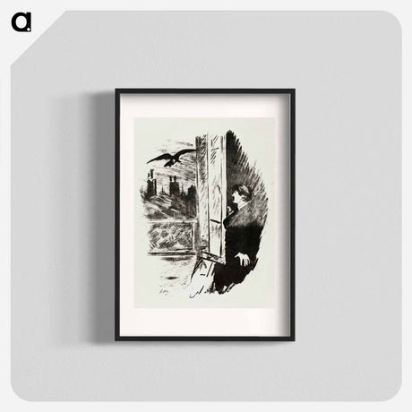 アートポスター-At the window - エドゥアール マネ Poster.