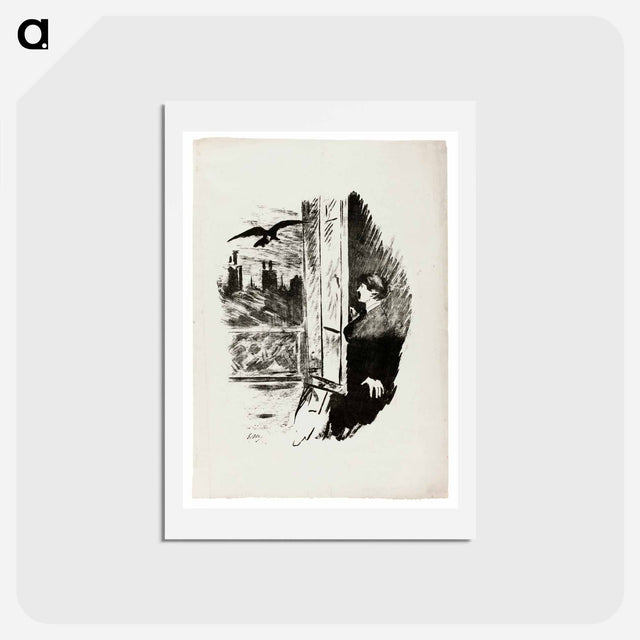 アートポストカード-At the window - エドゥアール マネ Postcard.