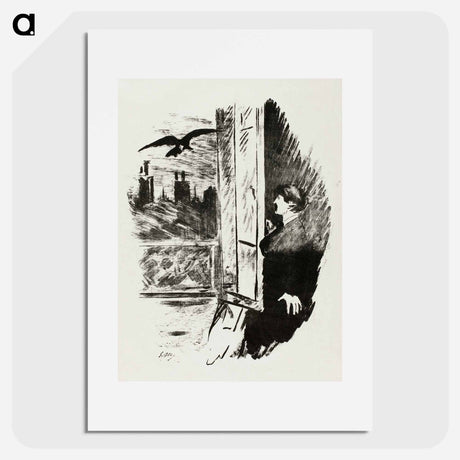 アートポスター-At the window - エドゥアール マネ Poster.