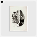 アートポストカード-At the window - エドゥアール マネ Postcard.
