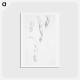 アートポストカード-Studies of Arms and Hands - エドワード バーン ジョーンズ Postcard.