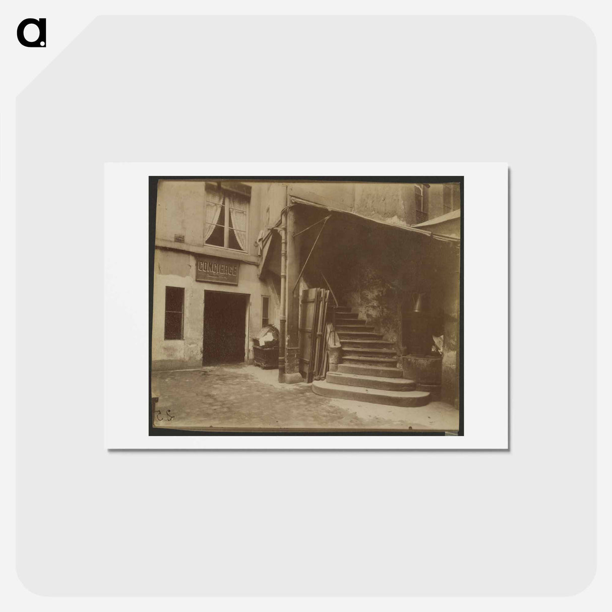アートポストカード-Cour 10 Rue Sauval
 - ウジェーヌ アジェ Postcard.