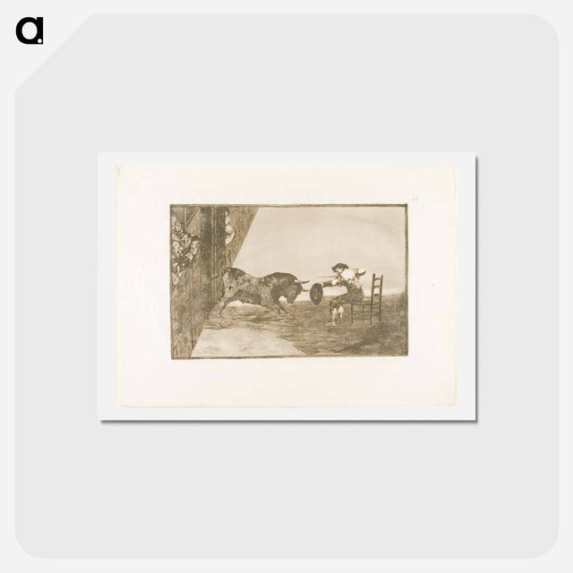 アートポストカード-The daring of Martincho in the ring at Saragossa - フランシスコ デ ゴヤ Postcard.
