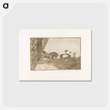 アートポストカード-The daring of Martincho in the ring at Saragossa - フランシスコ デ ゴヤ Postcard.