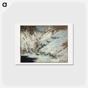 アートポストカード-Snow Landscape in Jura - ギュスターヴ クールベ Postcard.